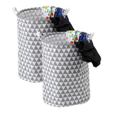 Kuber Industries Laundry Basket For Clothes|Foldable Laundry Hamper|Basket For Toys, Dirty clothes, Storage "45 LTR"-Pack of 2 (Grey)